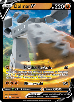 Dolman V 115/216 Pokémon Épée et Bouclier