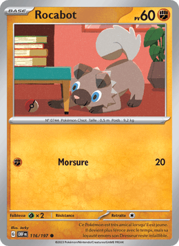 Rocabot 116/230 Pokémon Flammes Obsidiennes (EV03)