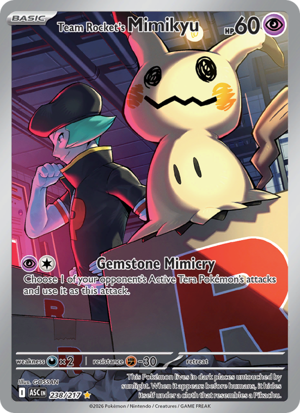 Mimiqui de la Team Rocket 238/295 — Pokémon Héros Transcendants (ME2.5)