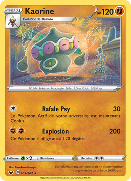 Kaorine 103/216 Pokémon Épée et Bouclier
