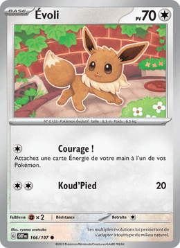 Évoli 166/230 Pokémon Flammes Obsidiennes (EV03)