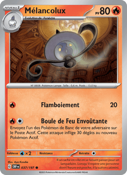 Mélancolux 037/230 Pokémon Flammes Obsidiennes (EV03)