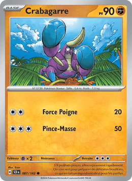 Crabagarre 087/175 Pokémon Couronne Stellaire (EV07)