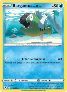 Bargantua de Hisui 044/217 Pokémon Origine Perdue (LOR)