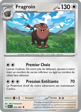 Fragroin 072/245 Pokémon Destinées de Paldea (EV4.5)
