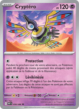 Cryptéro 038/173 Pokémon Flamme Blanche (WHT)