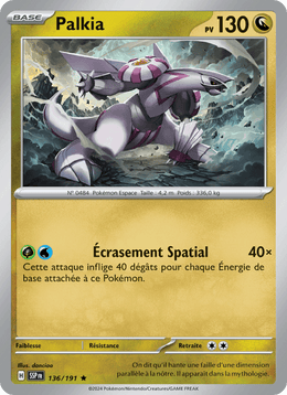 Palkia 136/252 Pokémon Étincelles Déferlantes (EV08)