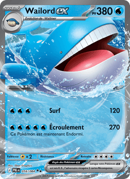Wailord-ex 016/120 Pokémon Nuit Noire (ME05)