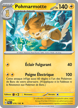 Pohmarmotte 076/279 Pokémon Évolutions à Paldea (EV02)