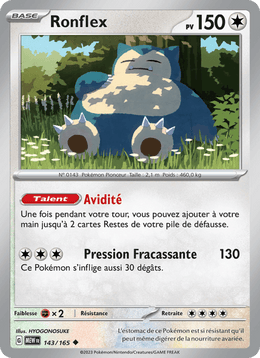 Ronflex 143/207 Pokémon 151 (MEW)