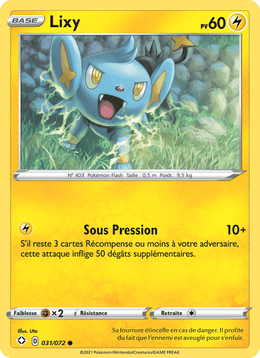 Lixy 31/73 Pokémon Destinées Radieuses (SHF)