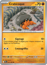 Crabicoque 051/172 Pokémon Foudre Noire (BLK)