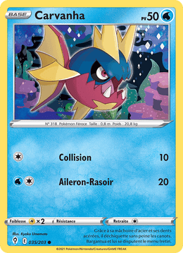 Carvanha 35/237 Pokémon Évolution Céleste (EVS)