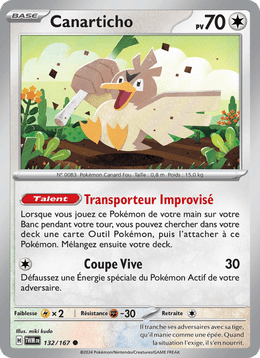 Canarticho 132/226 Pokémon Mascarade Crépusculaire (EV06)