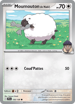 Moumouton de Nabil 135/190 Pokémon Aventures Ensemble (EV09)