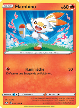 Flambino 30/216 Pokémon Épée et Bouclier
