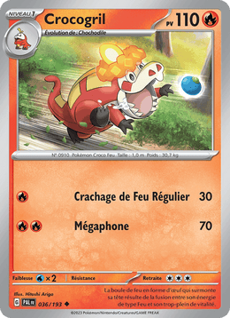 Crocogril 036/279 Pokémon Évolutions à Paldea (EV02)