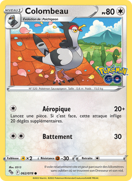 Colombeau 062/88 Pokémon Pokémon GO