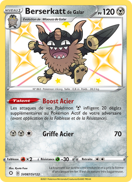 Berserkatt de Galar SV087/195 — Pokémon Destinées Radieuses (SHF)