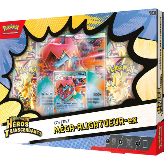 Coffret Pokémon Méga-Aligatueur-ex — Héros Transcendants (ME2.5) FR/EN